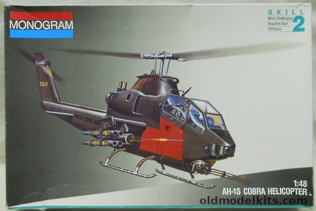 Monogram 1/48 AH-1S Cobra Helicopter, 5444 plastic model kit